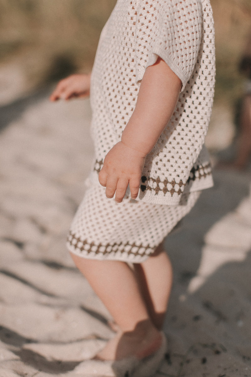 Grown Hand Crochet Shorts Coconut