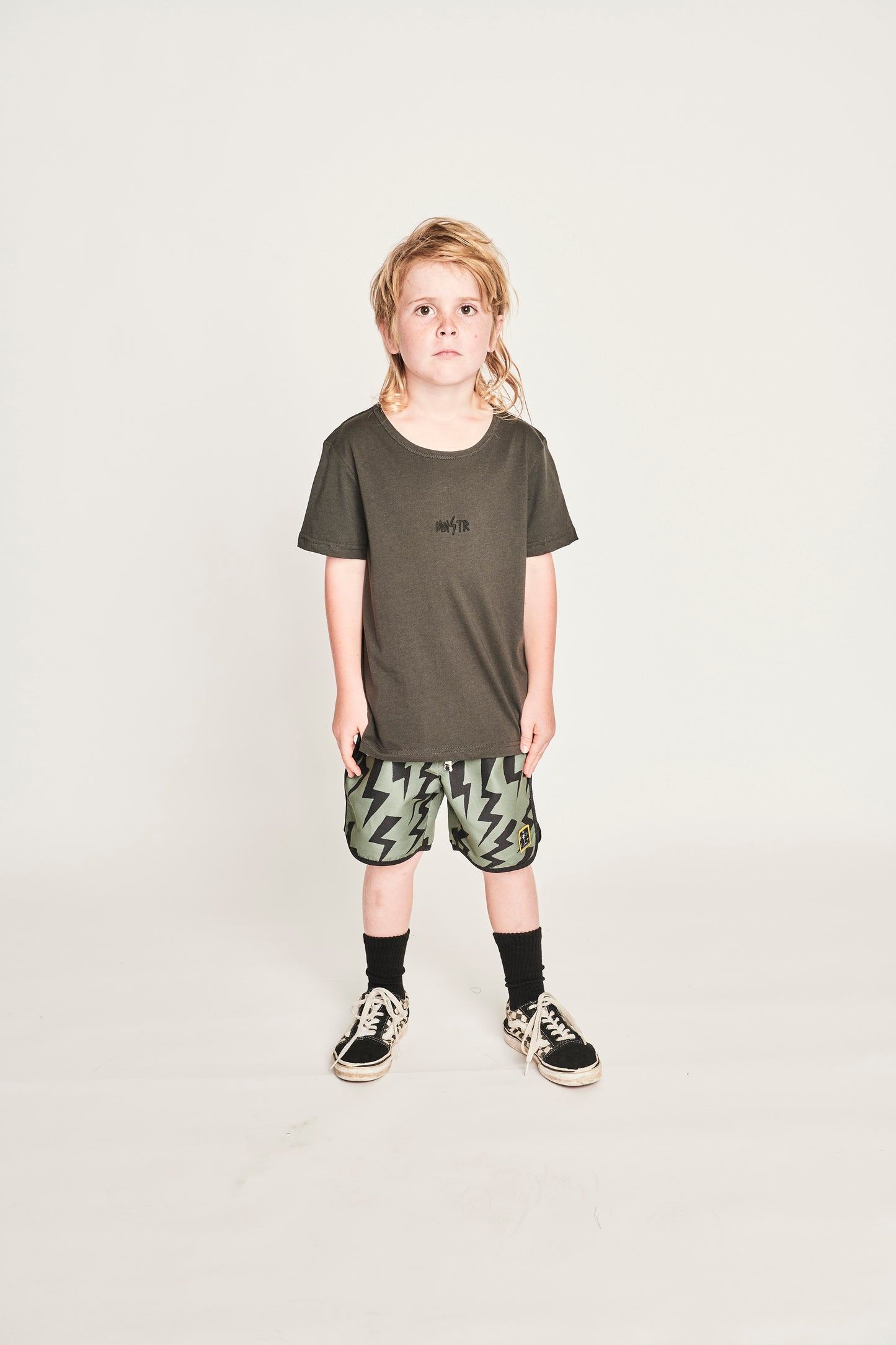 Munster Kids Zapper Boardshort Olivine