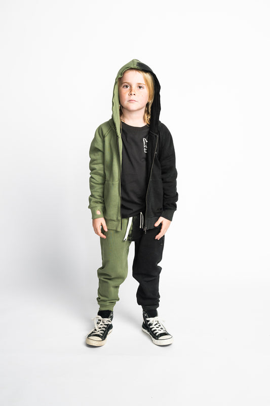 Munster Kids Joker Hoody Dusty Olive