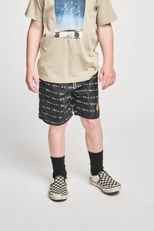 Munster Kids Bonebeats Boardshorts Black