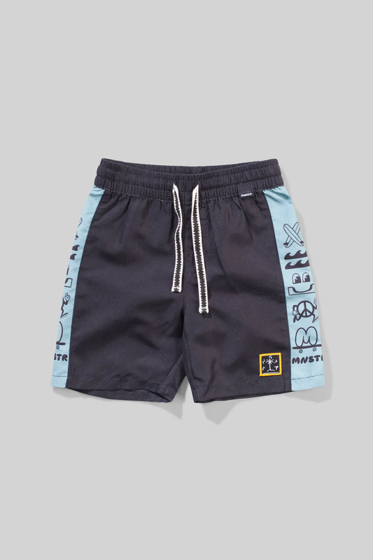 Munster Kids Mnstrcloud Boardshort Black
