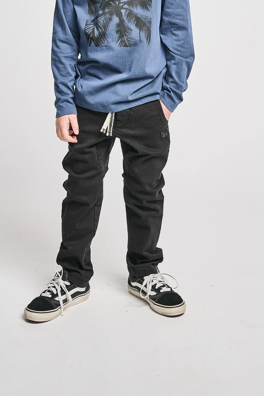 Munster Kids Beams Denim Pants Black