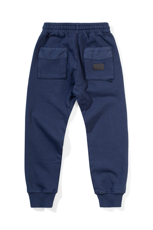 Munster Kids Poplin Patch Pant Wash DK Denim