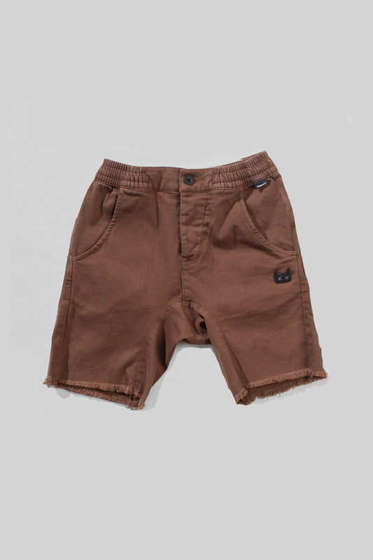 Munster Kids Beamer Denim Shorts Chocolate