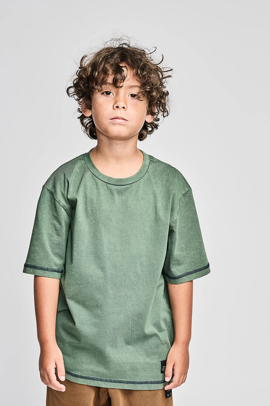 Munster Kids Coverbox Tee Mineral Green