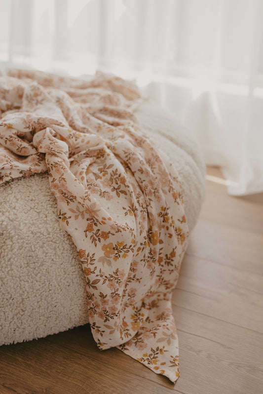 Fox & Fallow Organic Muslin Wrap Swaddle Sweet Pea
