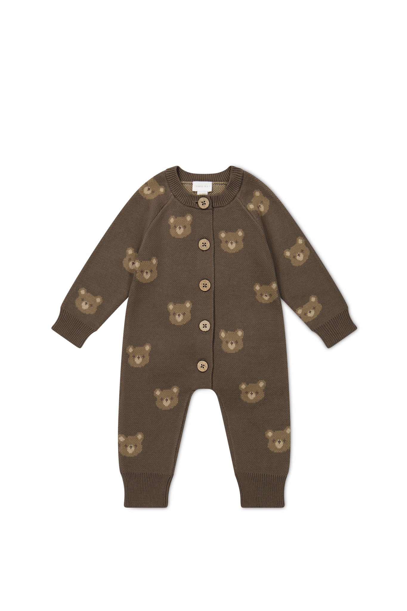 Jamie Kay Bobbie Bear Sock Jacquard Brownie