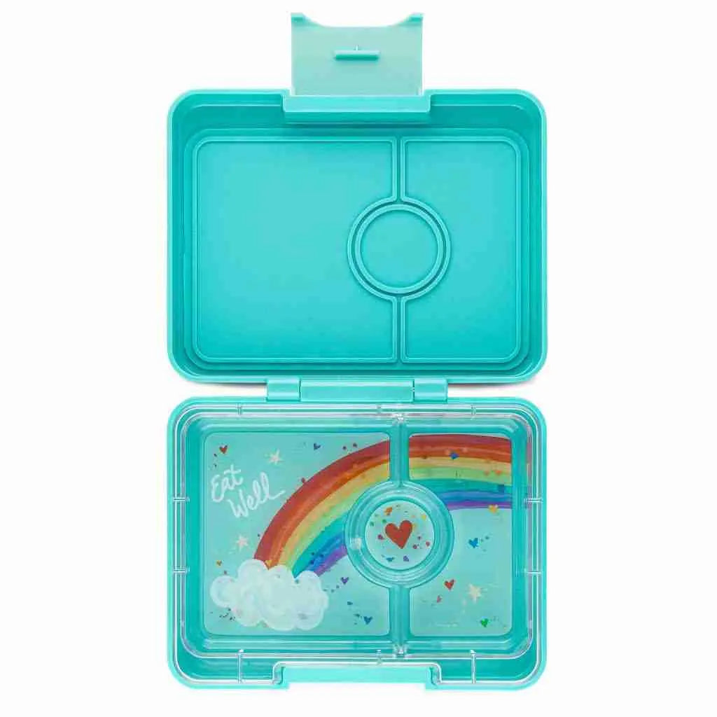 Yumbox Snack Box Misty Aqua Rainbow