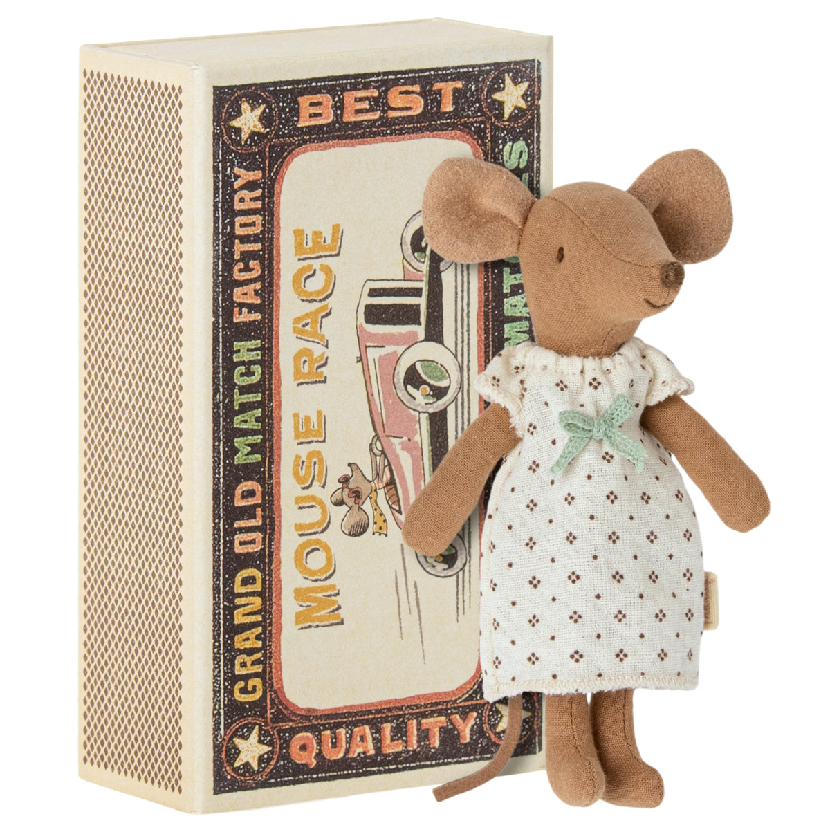 Maileg Mouse Big Sister Brown in Box