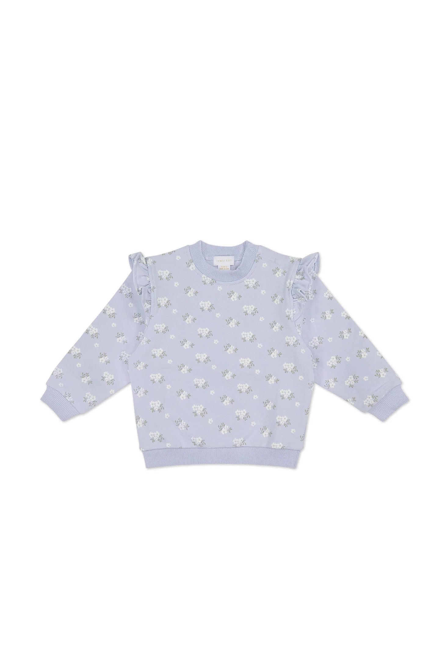 Jamie Kay Organic Cotton Maple Sweatshirt Rose Floral Smoke