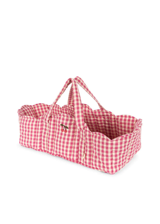 Konges Sløjd Doll Carry Cot Bubblegum Check
