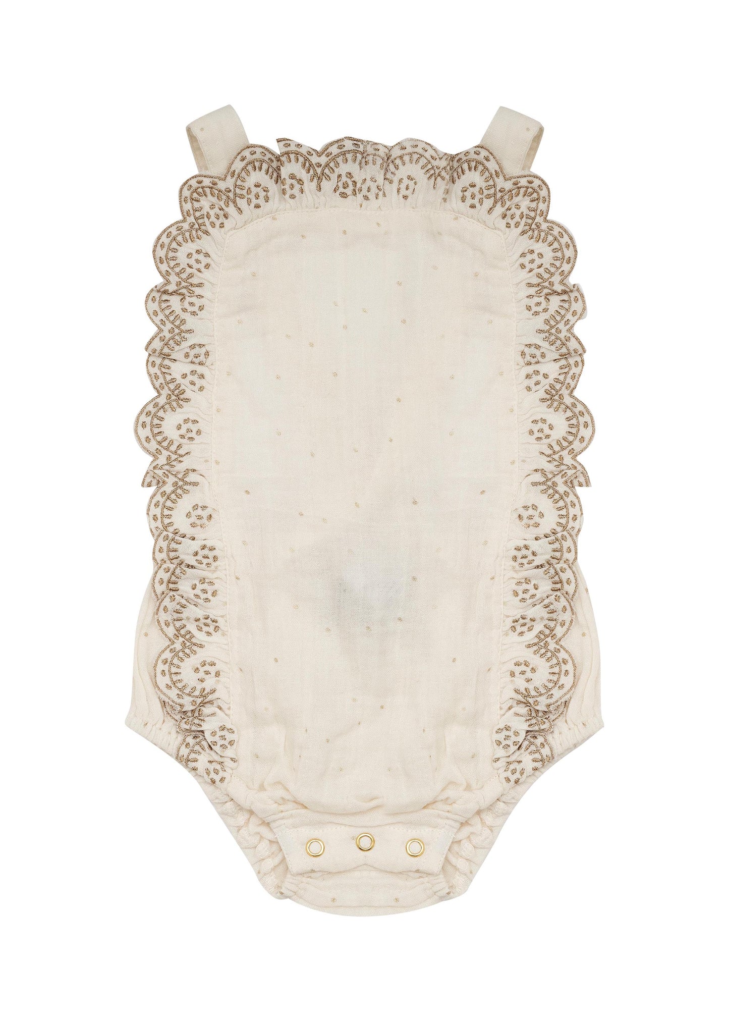 Bella and Lace Pa Rum Pum Pum Romper White Christmas