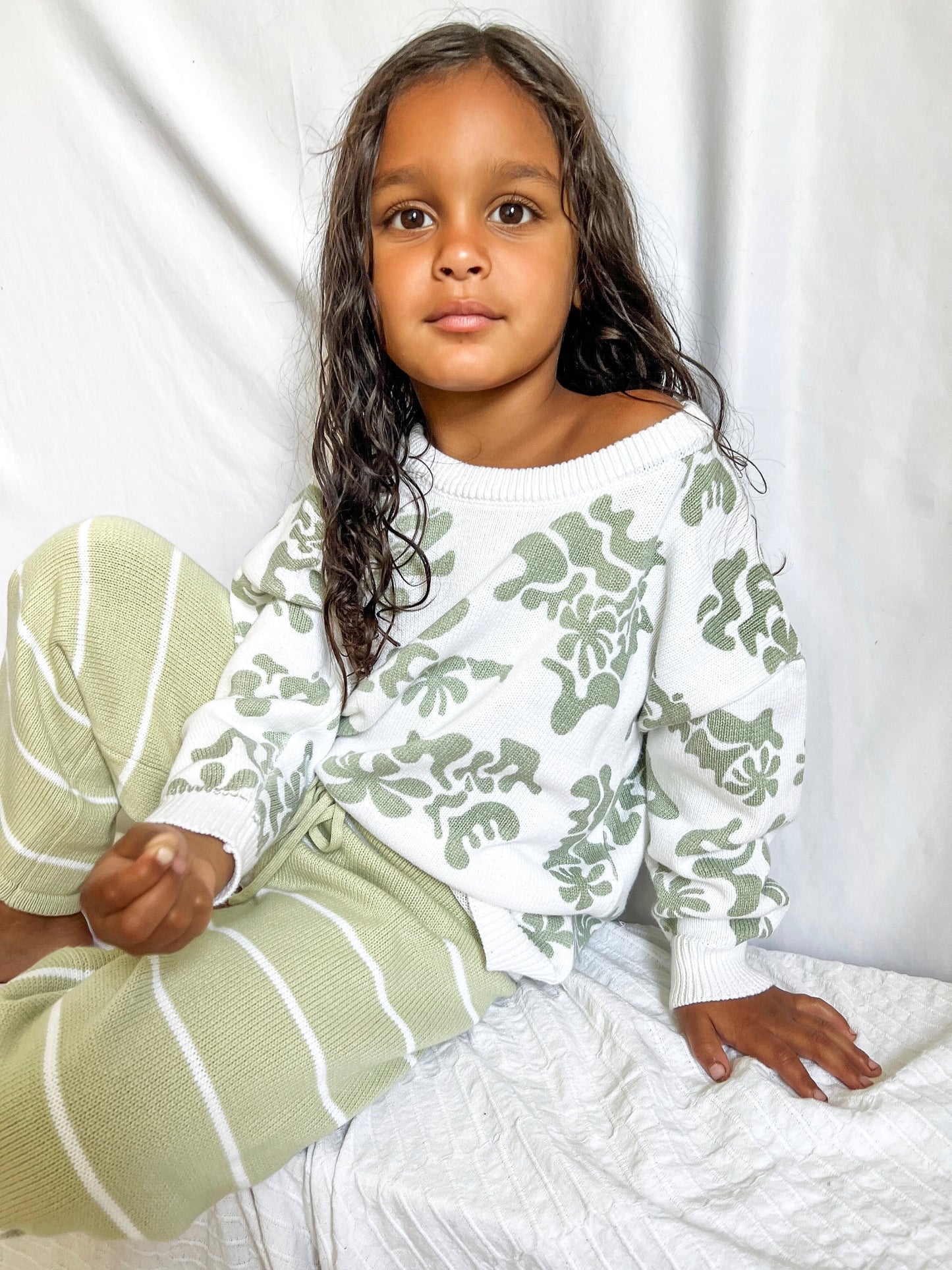 Ziggy Lou Cropped Pants Fern Stripes