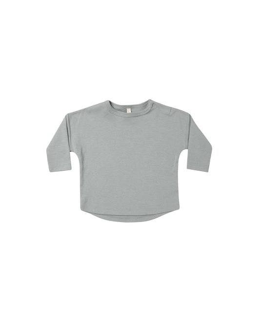 Quincy Mae Long Sleeve Tee Dusty Blue