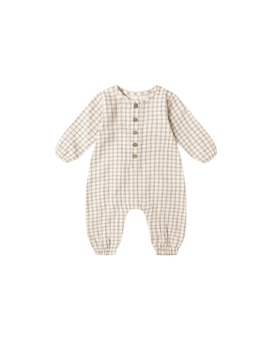 Quincy Mae Woven Jumpsuit Cedar Check