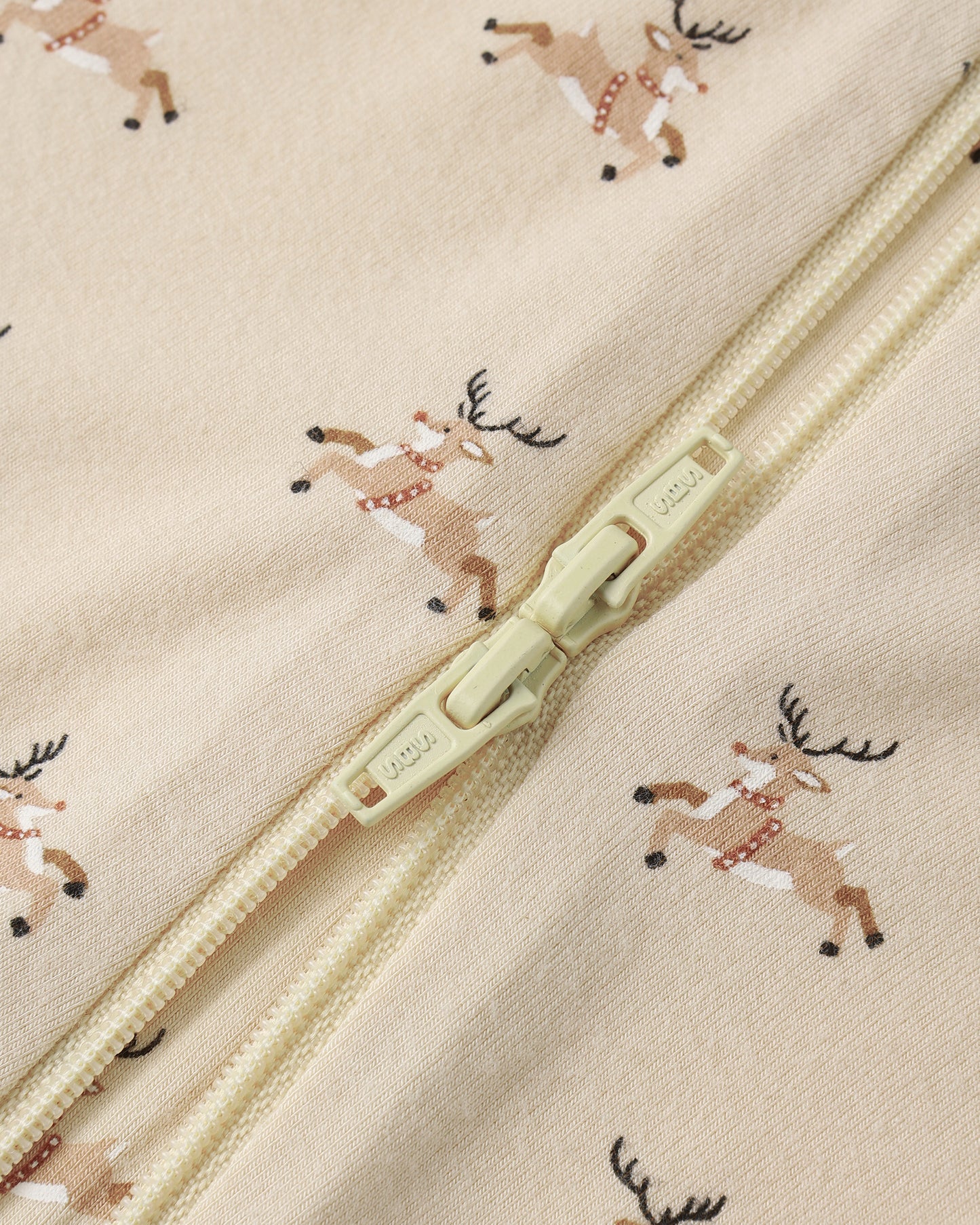 Quincy Mae Bamboo Zip Footie Reindeer