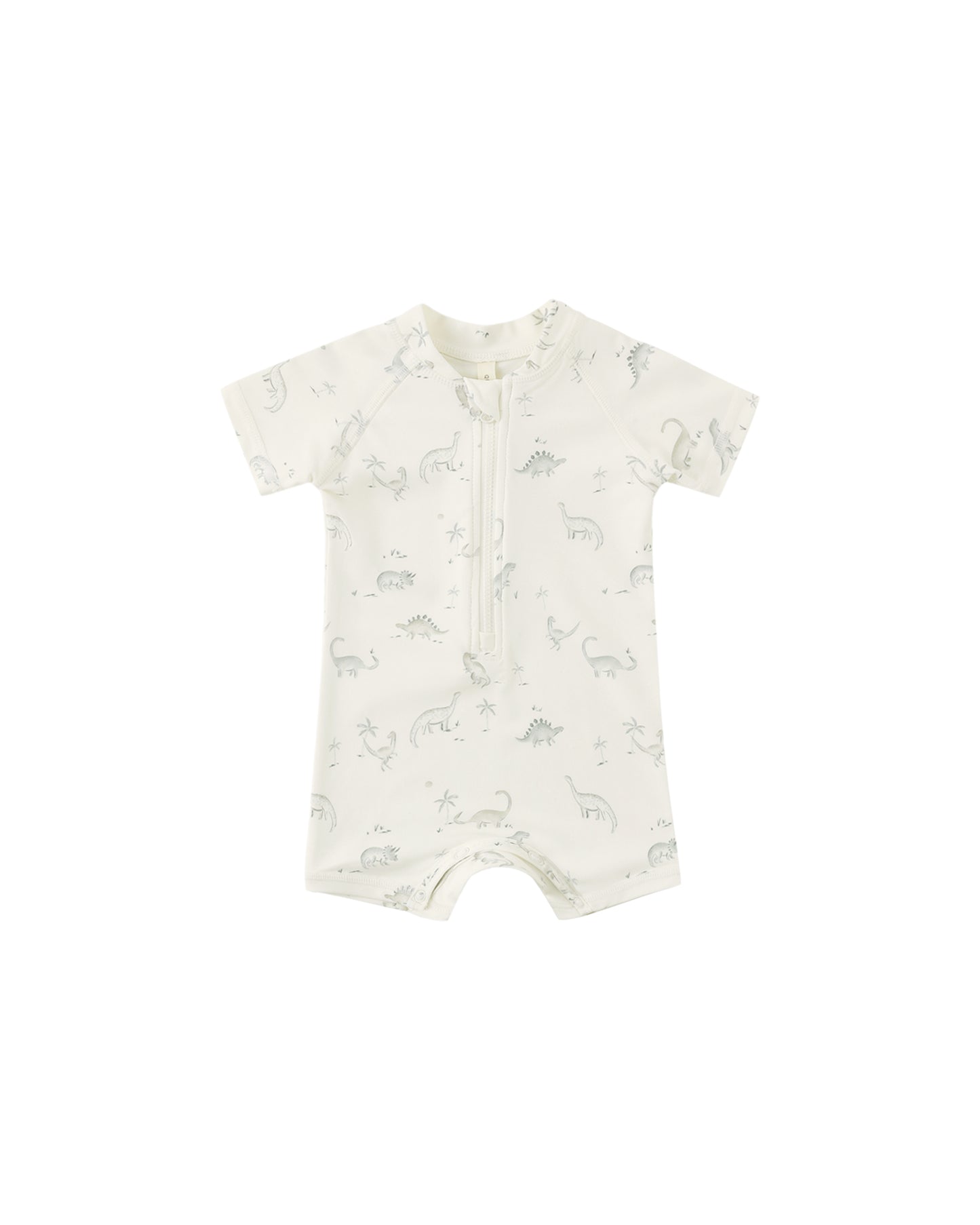 Quincy Mae Zip Rashguard Onepiece Dinosaur