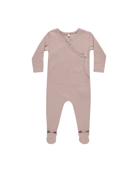 Quincy Mae Pointelle Wrap Footie Mauve