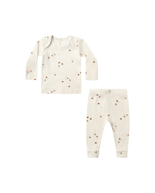 Quincy Mae Ribbed Tee + Legging Set Acorns