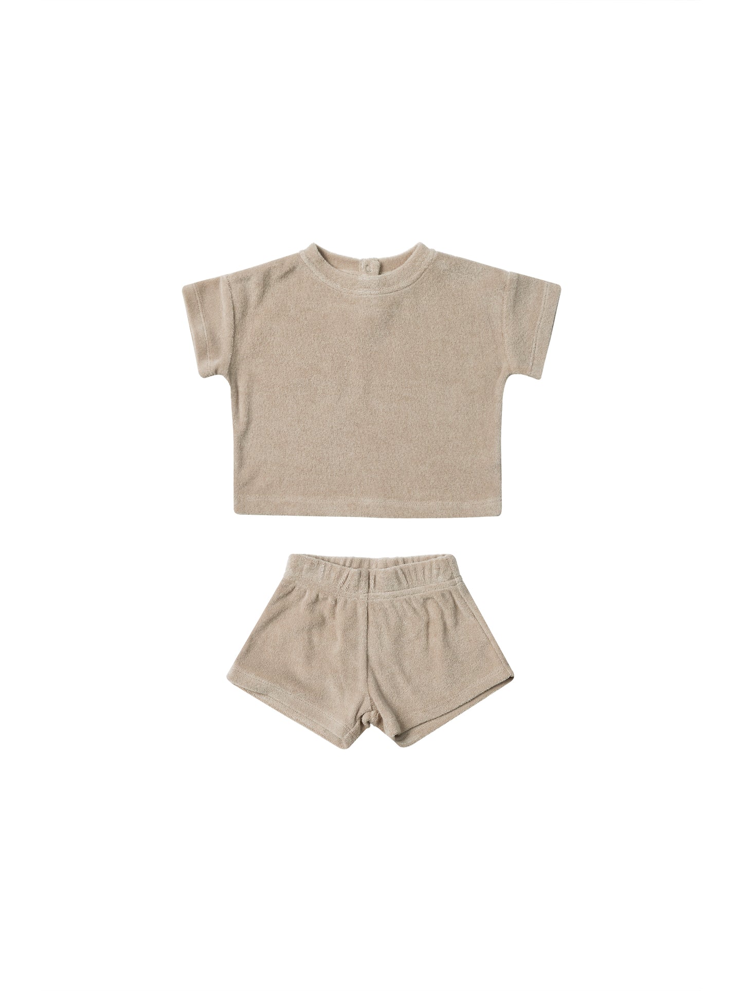 Quincy Mae Terry Tee + Shorts Set Oat