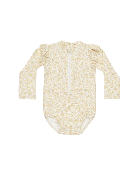 Quincy Mae Byron Rashguard Onepiece Dahlia