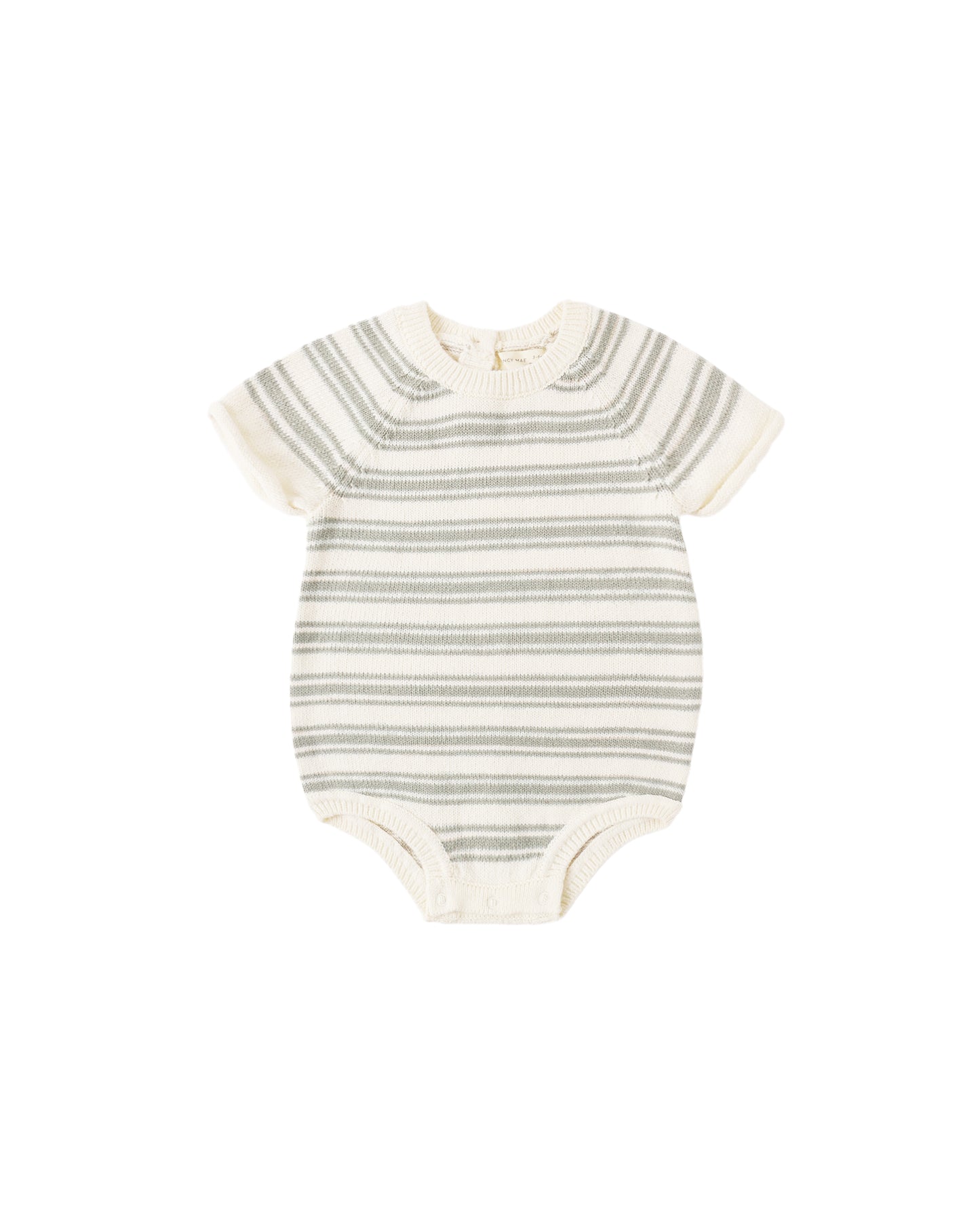 Quincy Mae Rowan Romper Sage Stripe