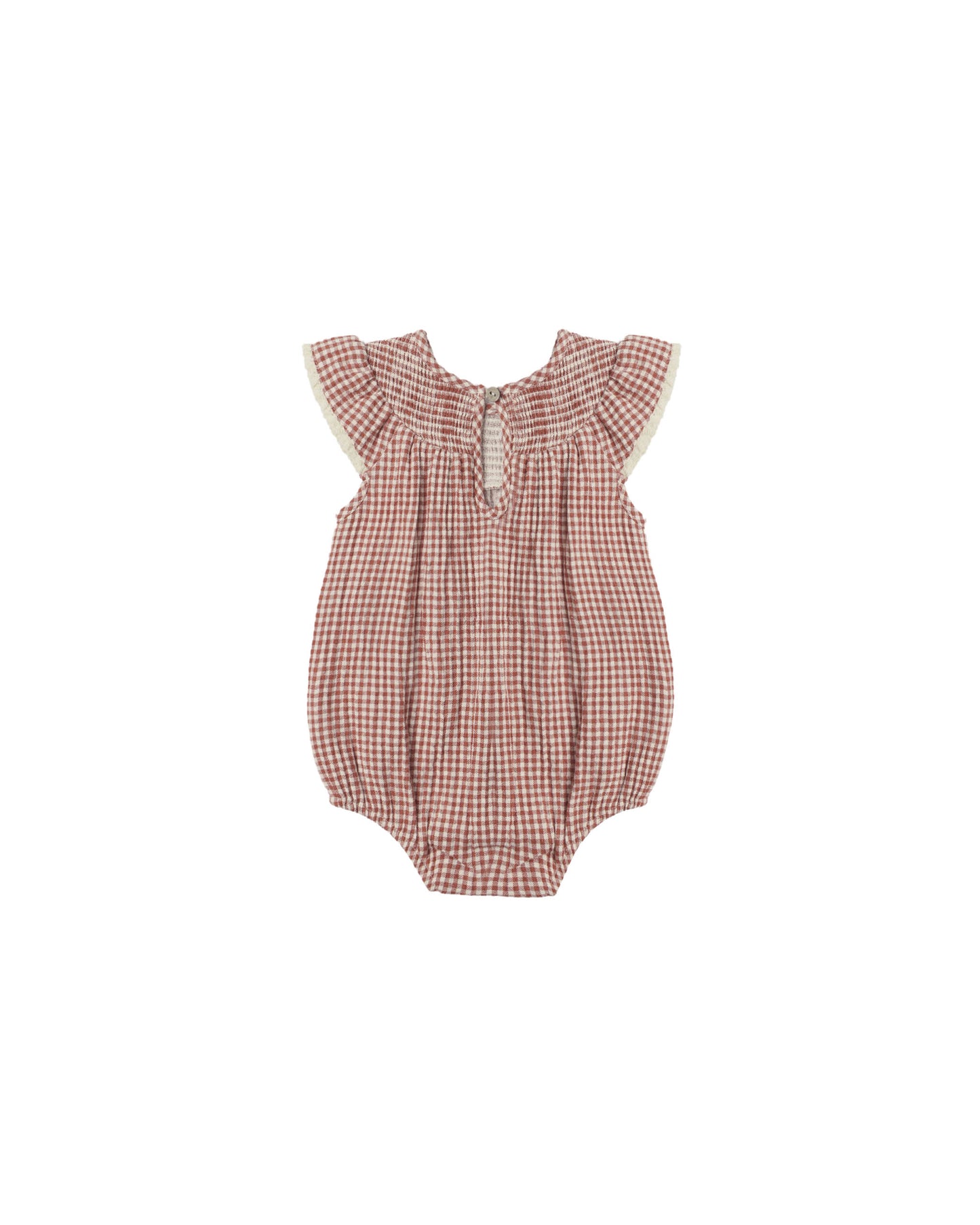 Quincy Mae Lenore Romper Red Gingham
