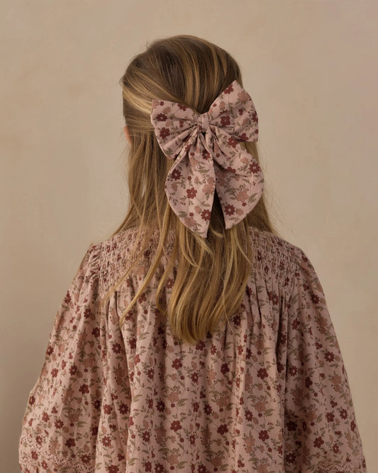 Rylee + Cru Oversized Floral Bow Pink Floral Blush