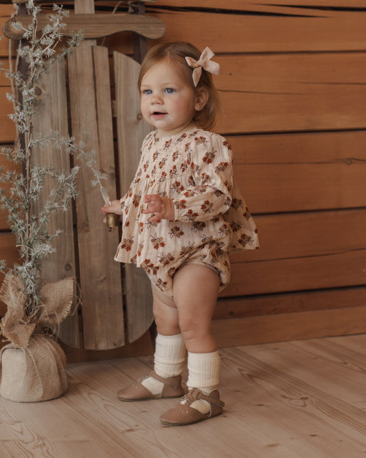 Rylee + Cru Sophia Top + Bloomer Set Bouquet Antique