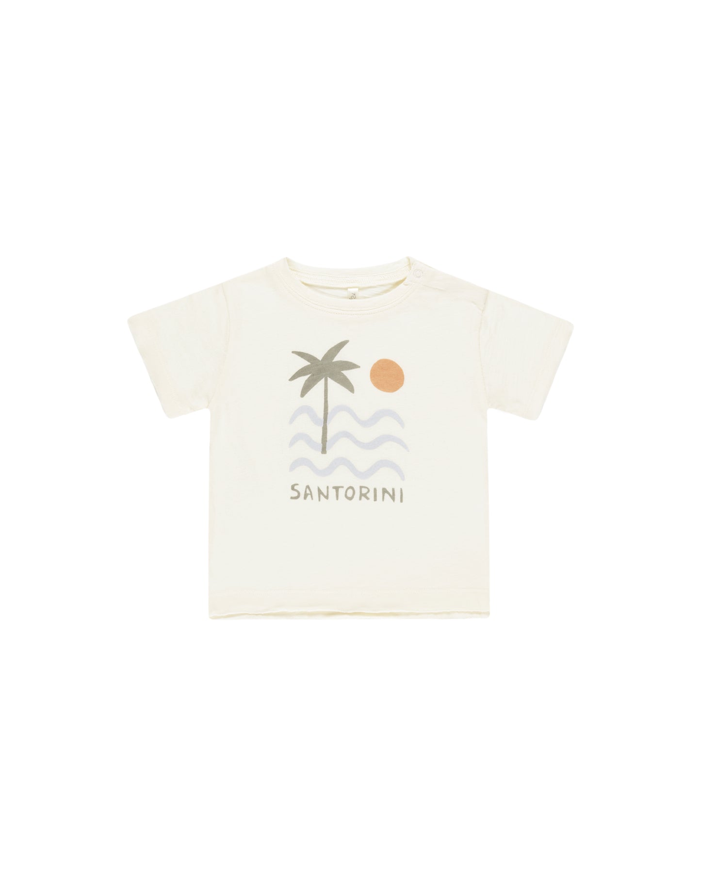 Rylee + Cru Raw Edge Tee Santorini