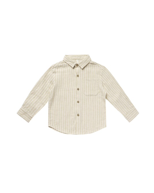 Rylee + Cru Collared Shirt Champagne Stripe