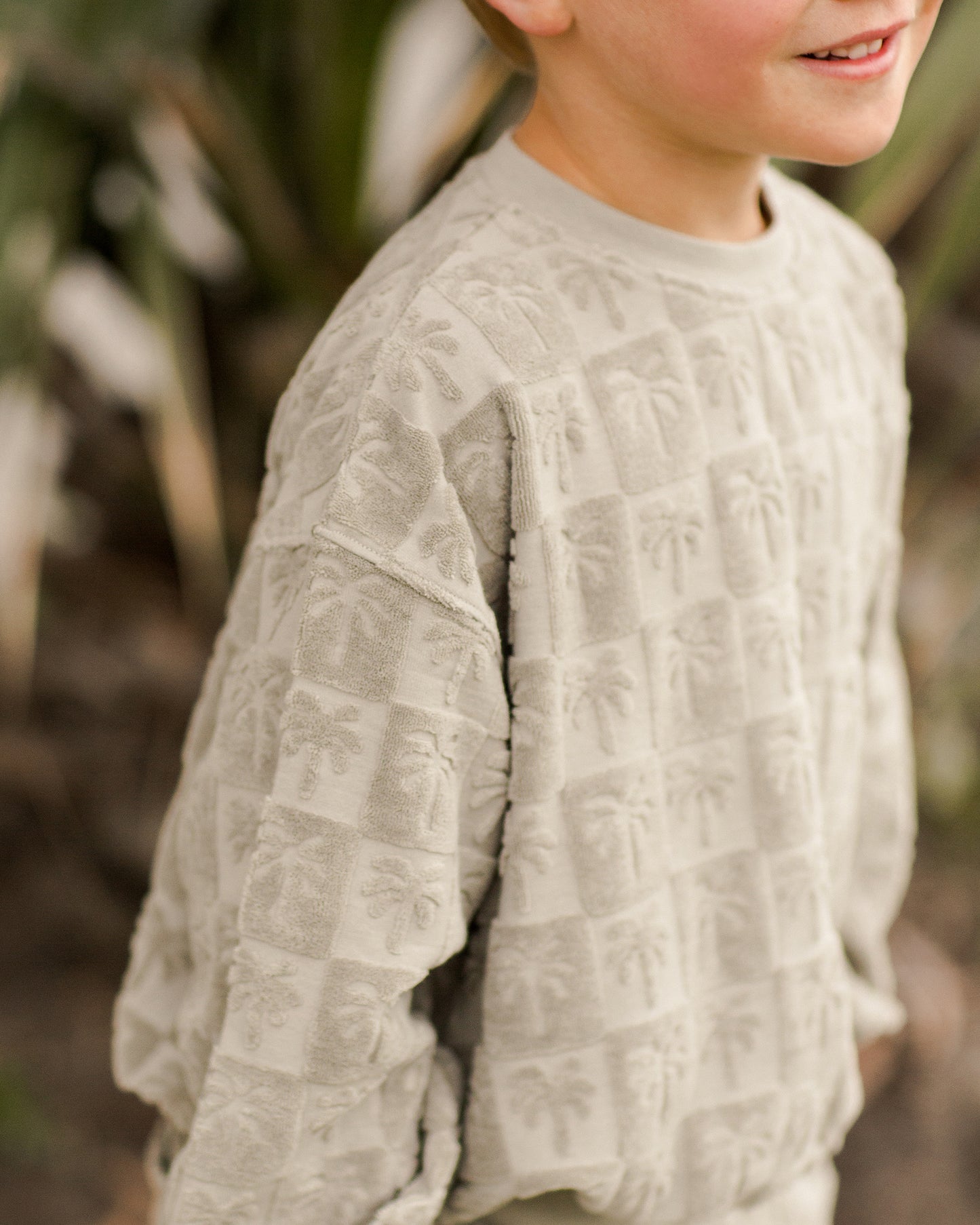 Rylee + Cru Sweatshirt Palm Check