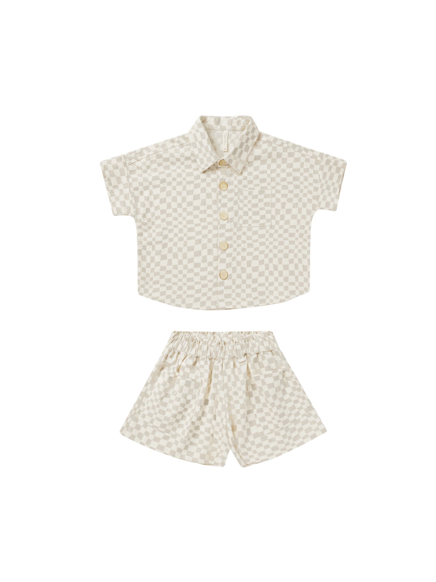 Rylee + Cru Kelli Set Dove Check