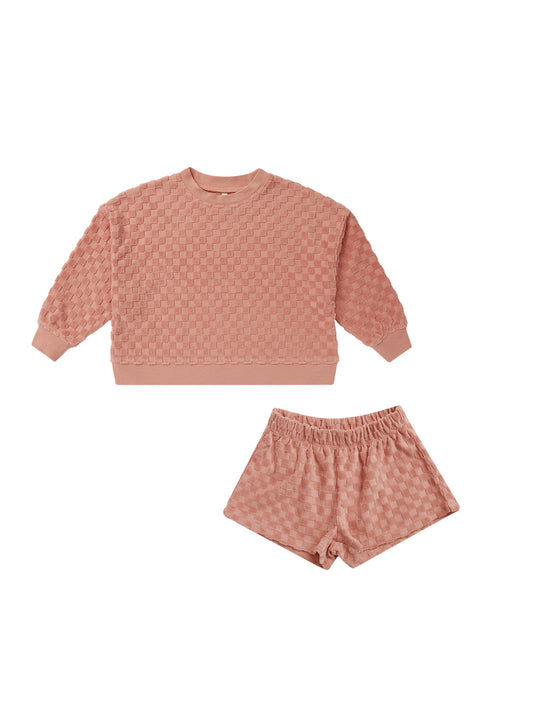 Rylee + Cru Track Set Pink Check