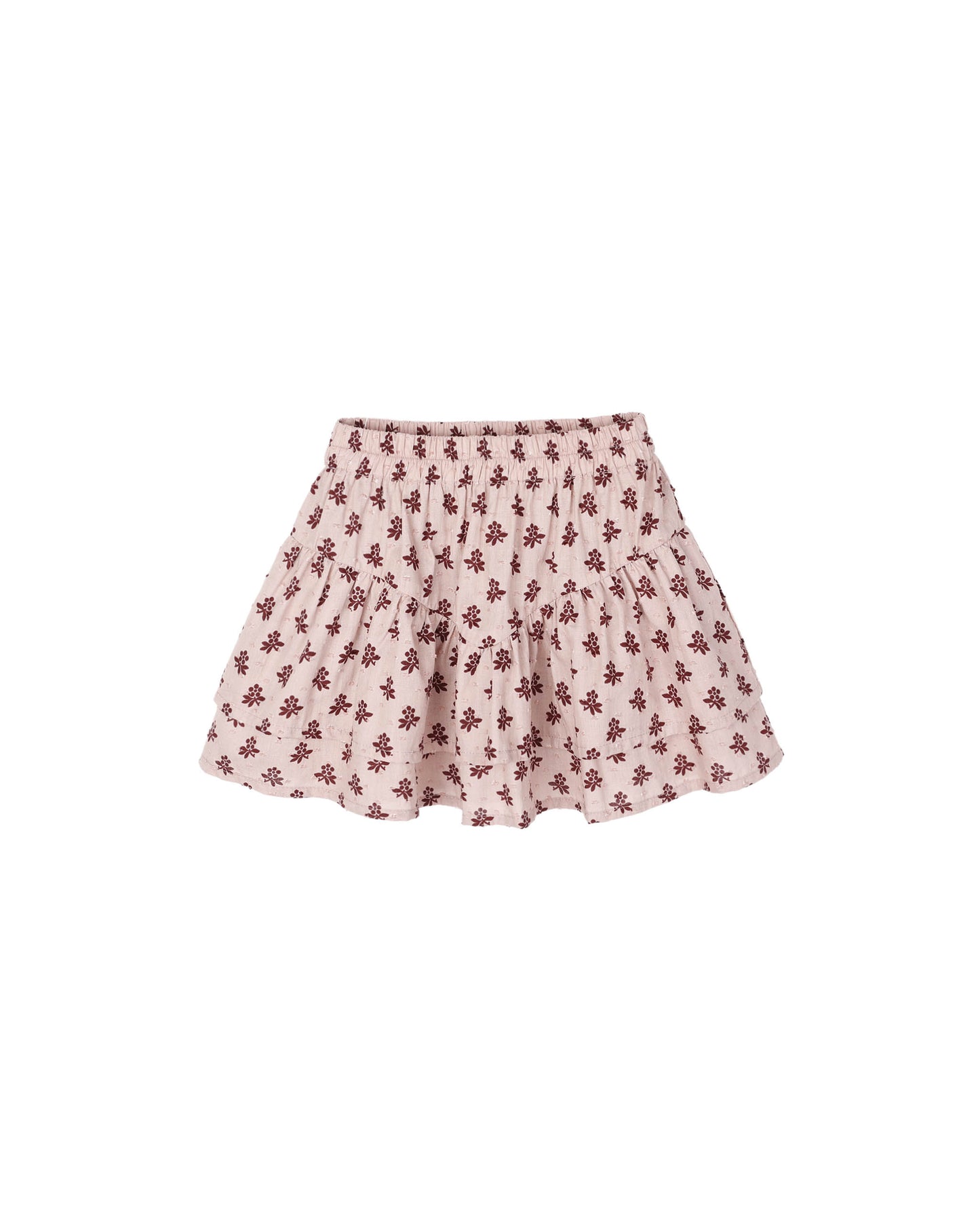 Rylee + Cru Tiered Mini Skirt Blush Fleur
