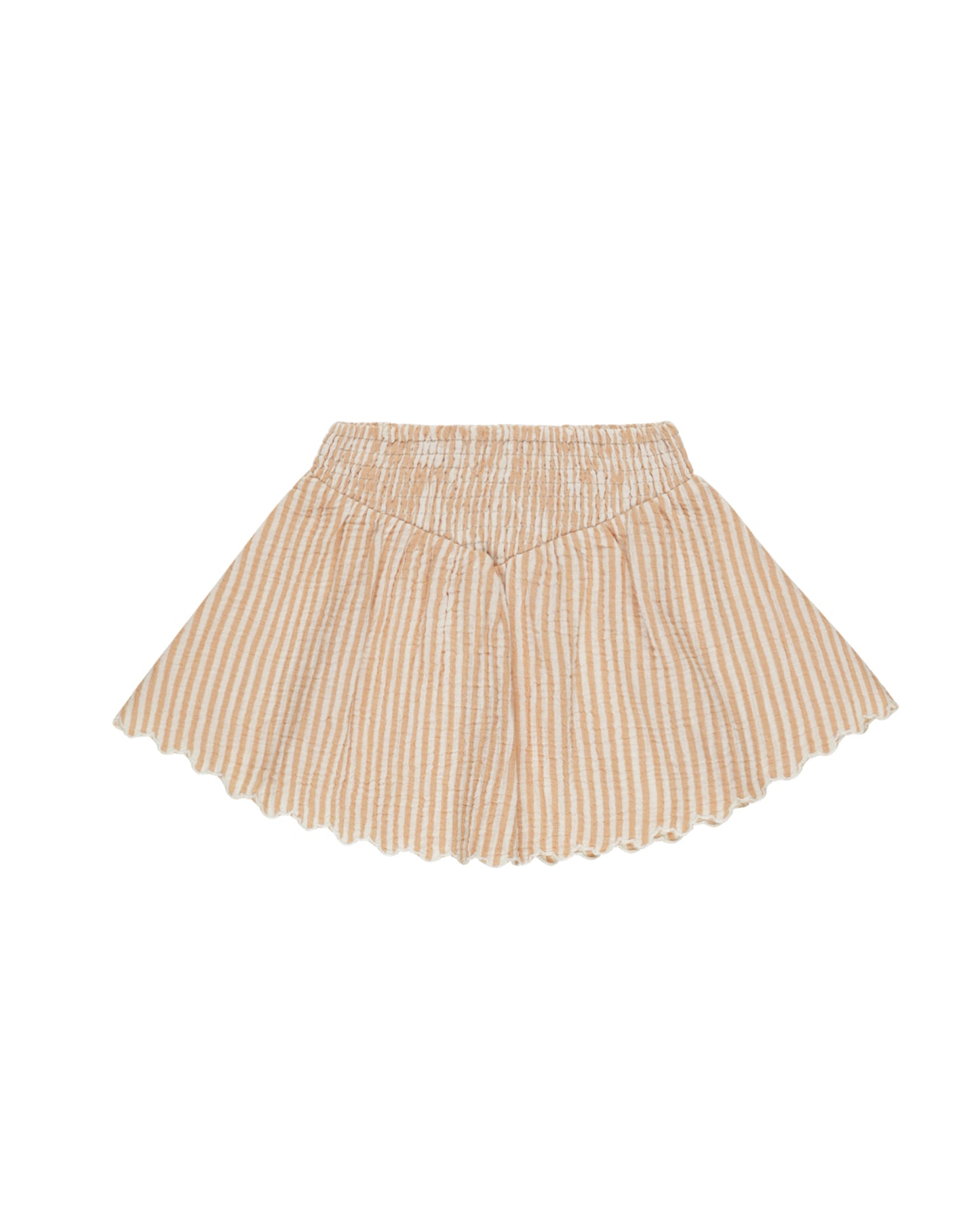 Rylee + Cru Smocked V Mini Skirt Grapefruit