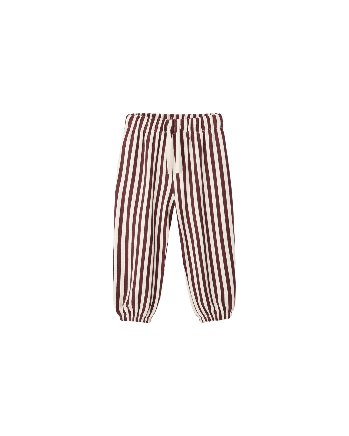 Rylee + Cru Relaxed Jogger Burgundy Stripe