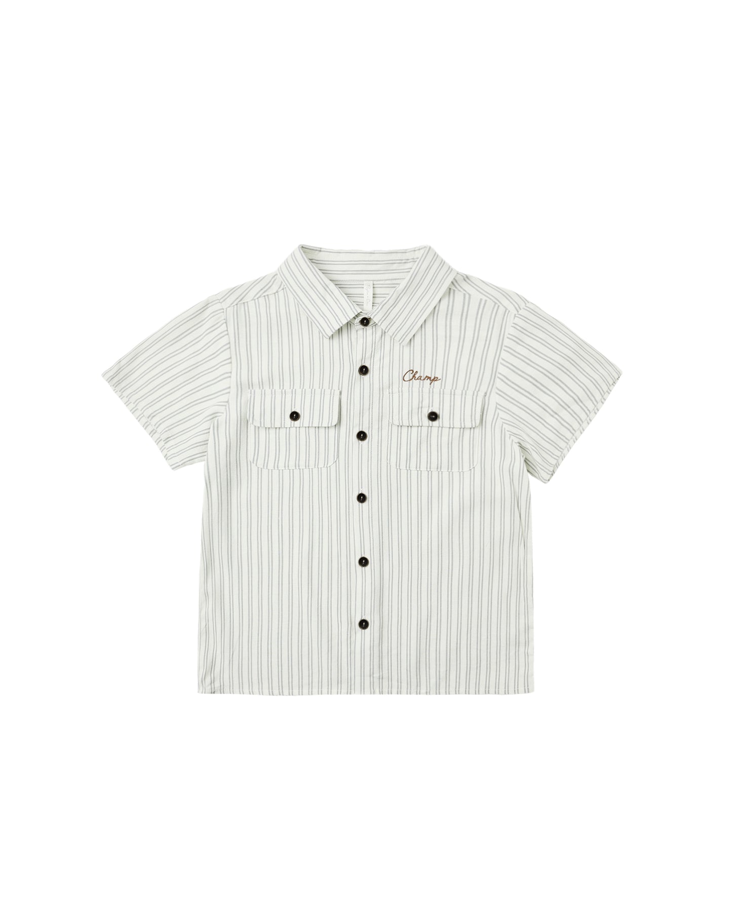 Rylee + Cru Collared Shirt Railroad Stripe