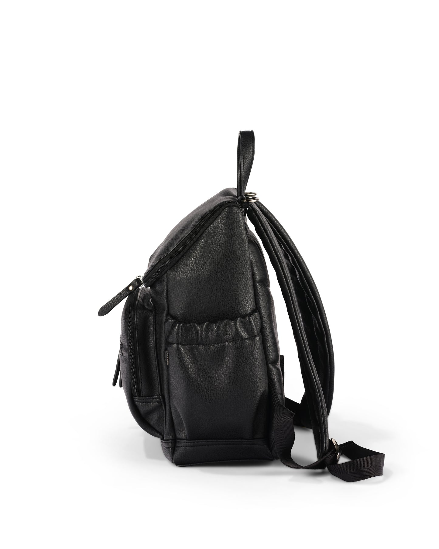 OiOi Mini Vegan Leather Signature Backpack Black