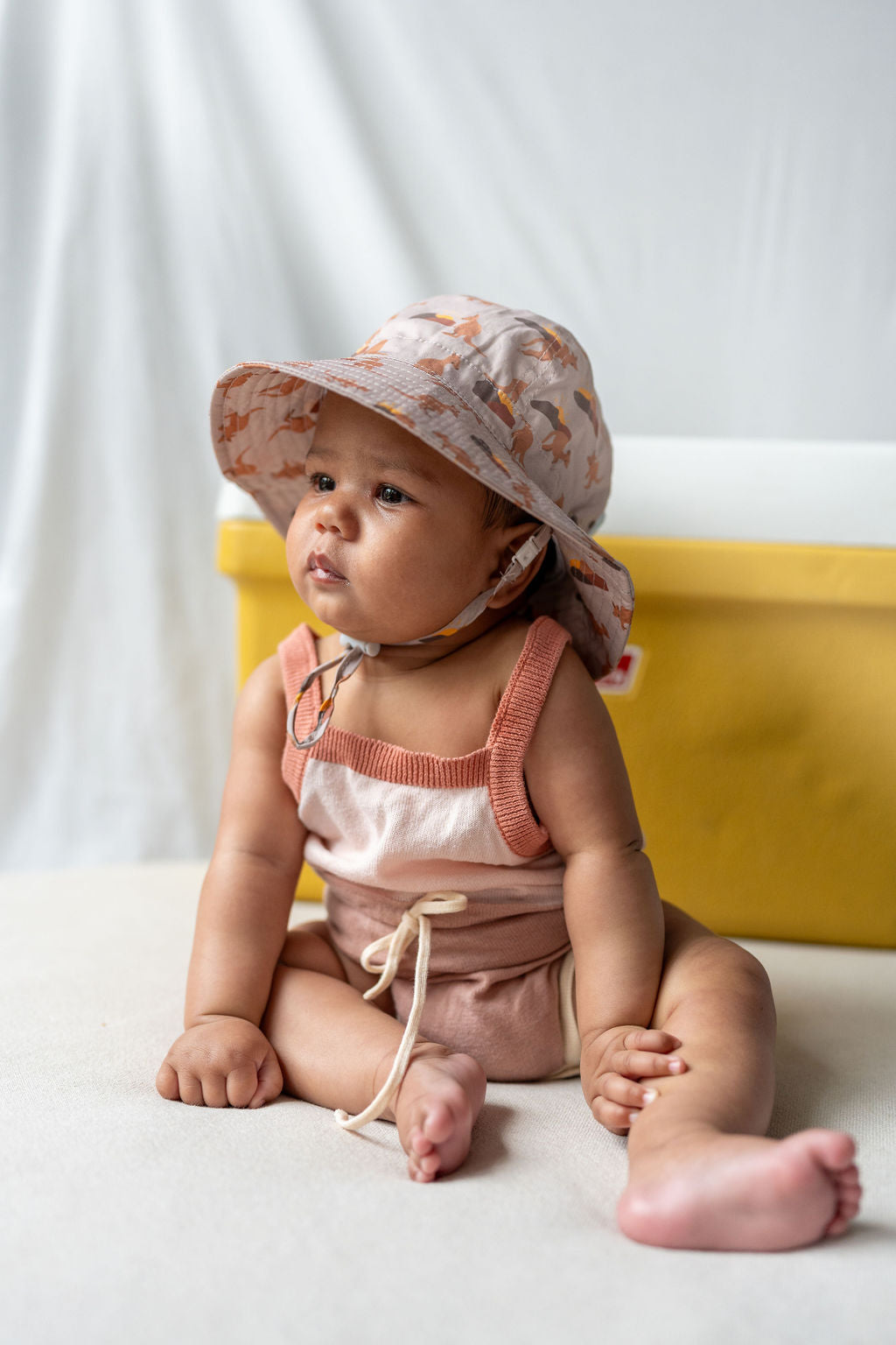 Acorn Wide Brim Infant Sunhat Aussie Sunset