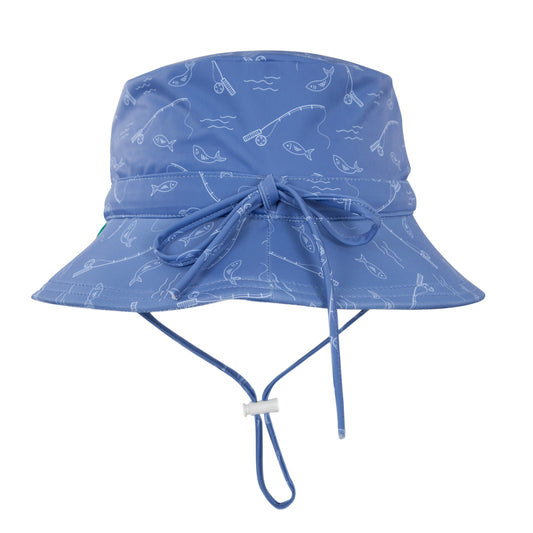 Acorn Gone Fishing Wide Brim Swim Bucket Hat