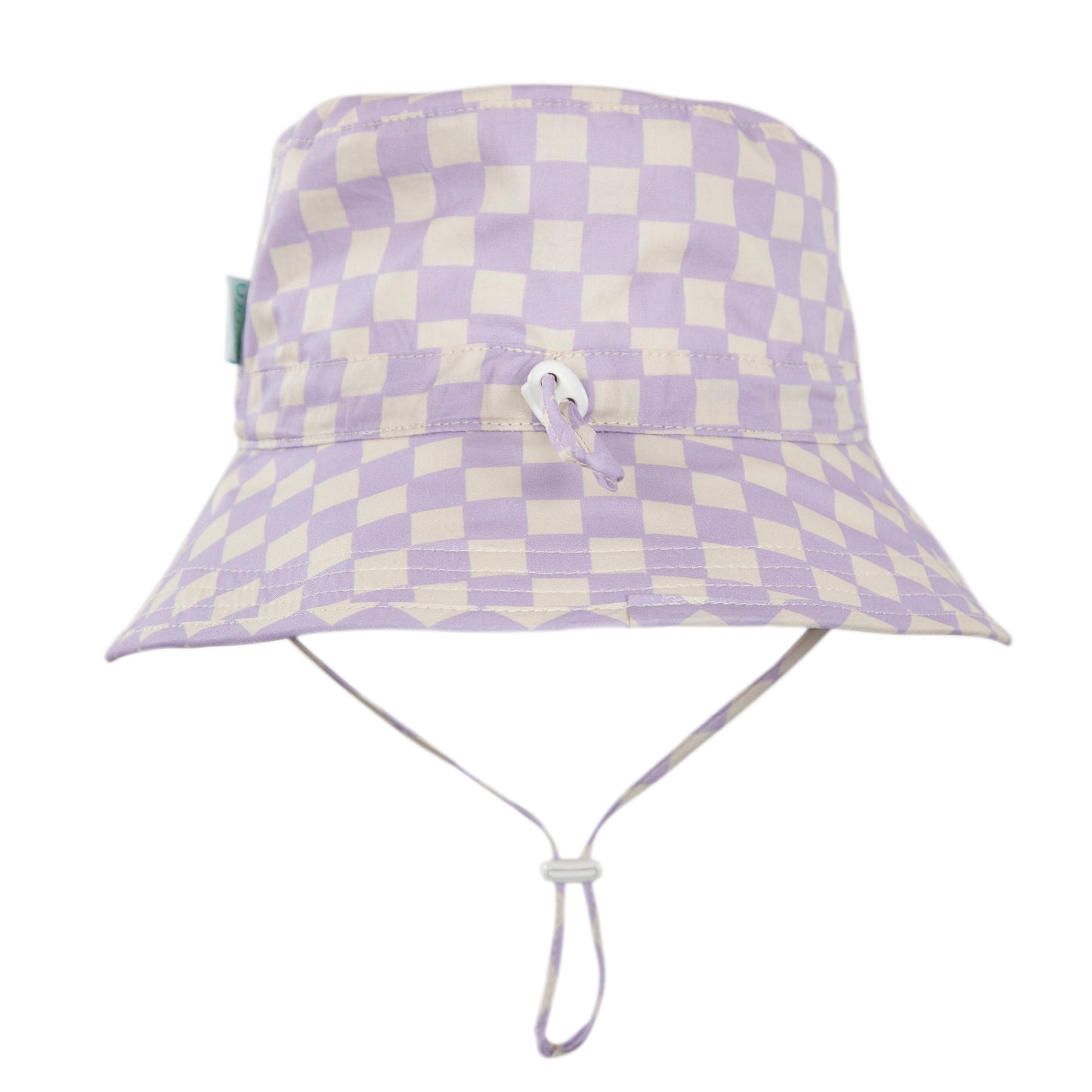 Acorn Lavender Checks Broad Brim Bucket Hat