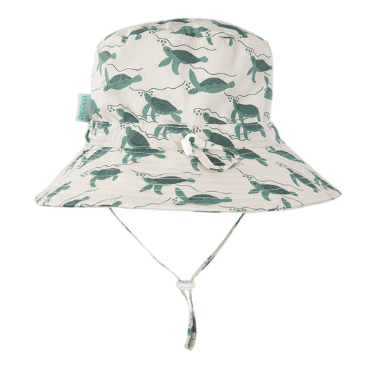 Acorn Turtles Wide Brim Bucket Hat