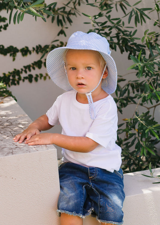 Acorn Blue Sprinkle Soft Jersey Bucket Hat