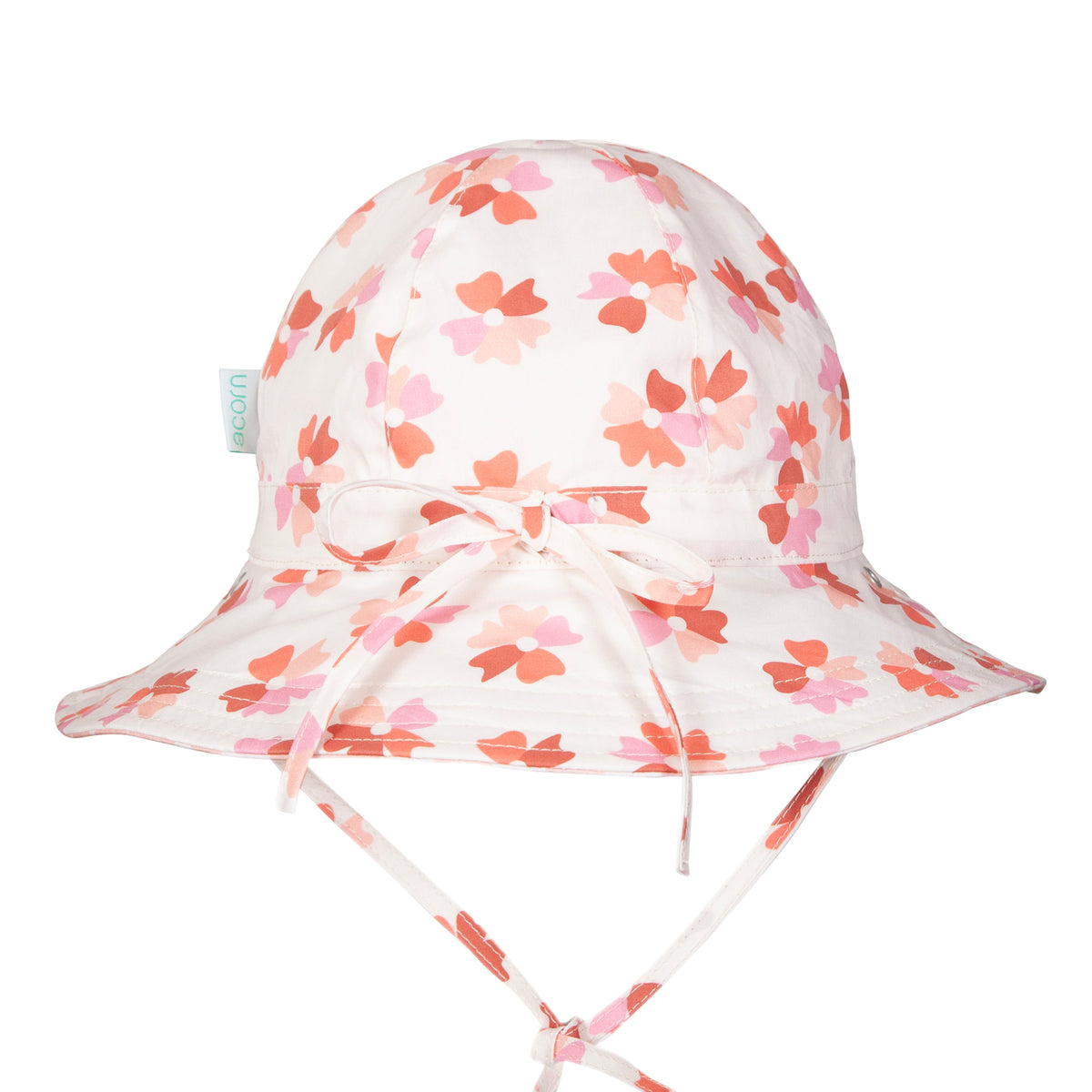 Acorn Coral Bloom Reversible Wide Brim Sunhat