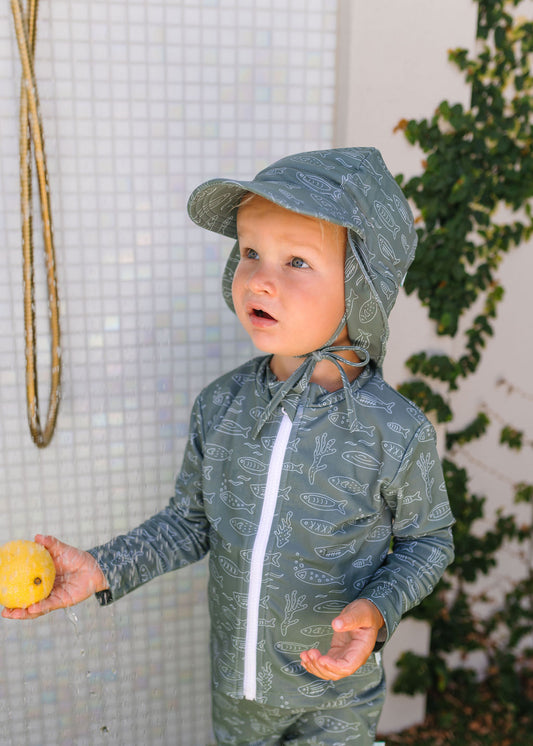 Acorn School Of Fish Swim Flap Cap