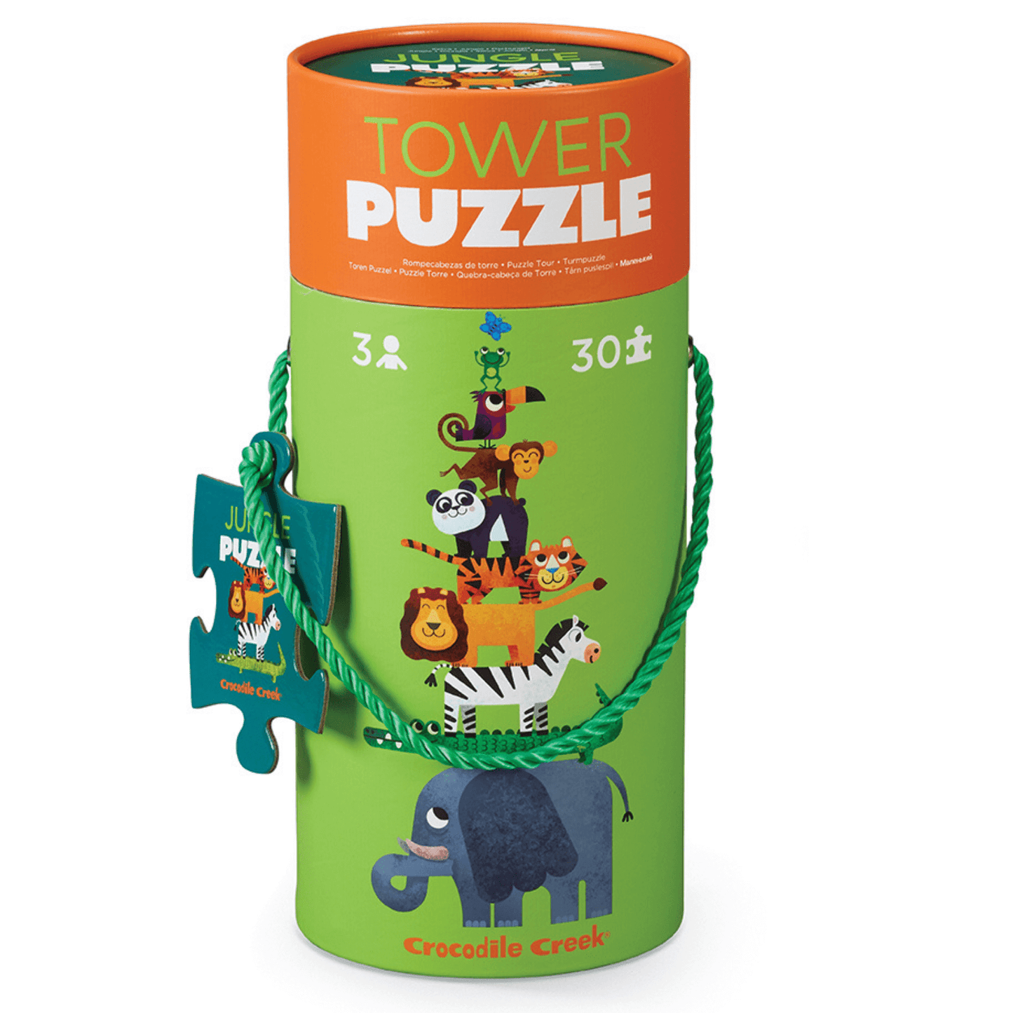 Crocodile Creek 30pc Tower Puzzle Jungle