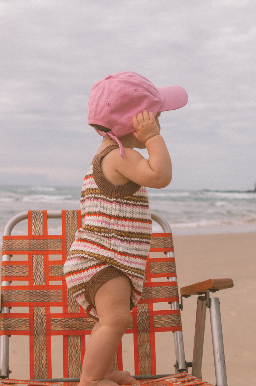 Grown Organic Sunshine Stripe Knit Romper