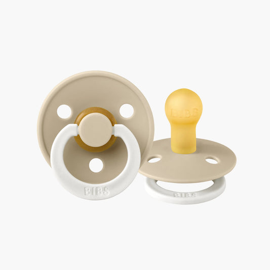 BIBS Dummies Size 2 Twin Pack 'Night Glow' Vanilla