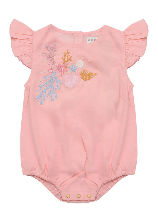Pearson & Pearson Yasmin Romper Pink Coral